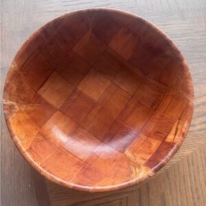 Wooden Checkered Bowl